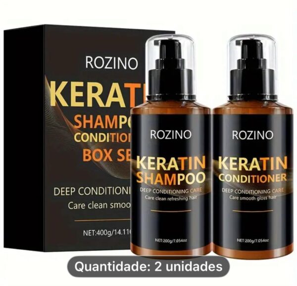 Shampoo e condicionador de queratina