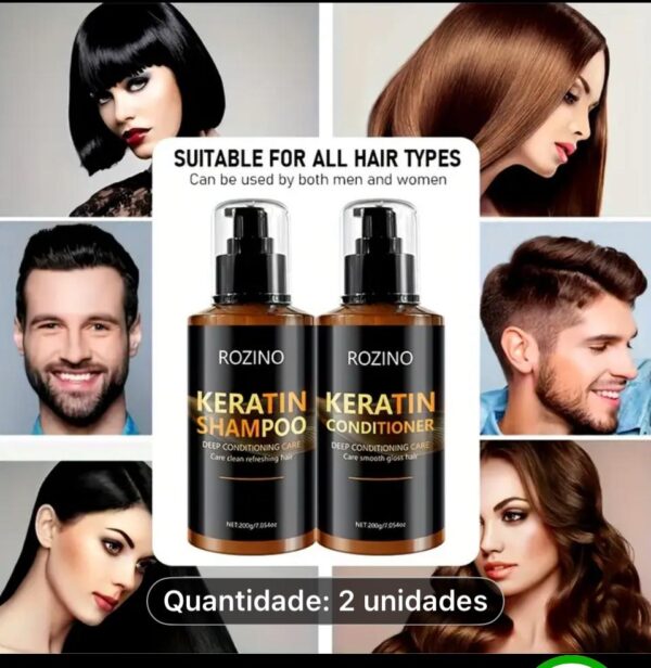 Shampoo e condicionador de queratina - Imagem 2