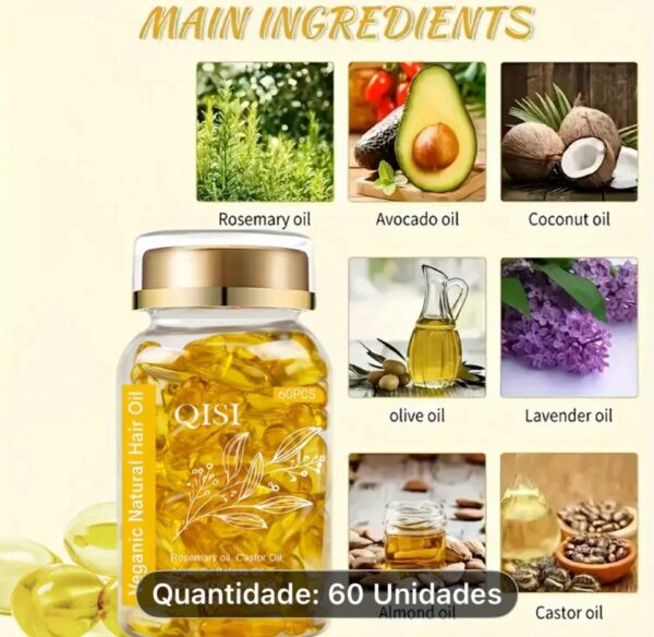 Veganic Natural Hair Oil QISI - Imagem 3