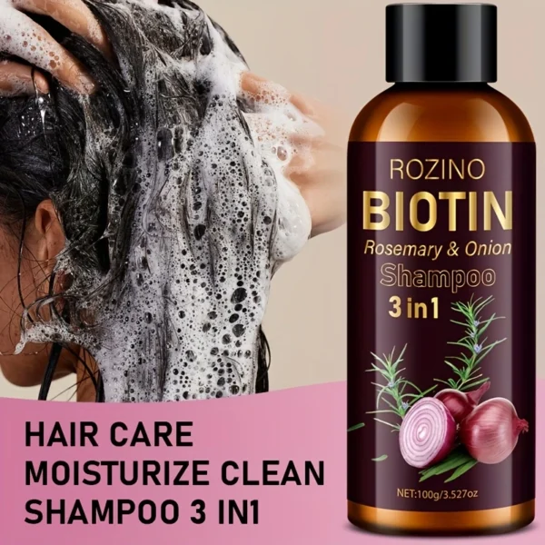 Rozino Biotin Rosemary & Onion Shampoo 3 em 1 - Imagem 2