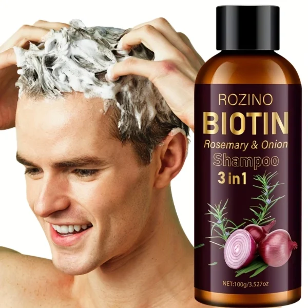 Rozino Biotin Rosemary & Onion Shampoo 3 em 1 - Imagem 3